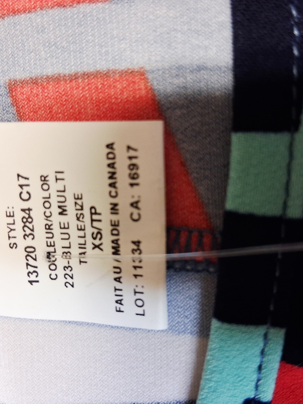 Geometric Scoop Neck Tunic in Navy, Red, Light Blue, Mint & White - Picture 5 of 8
